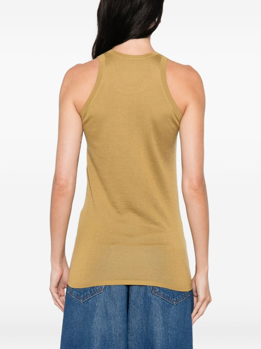 knitted racer-neck top - 4