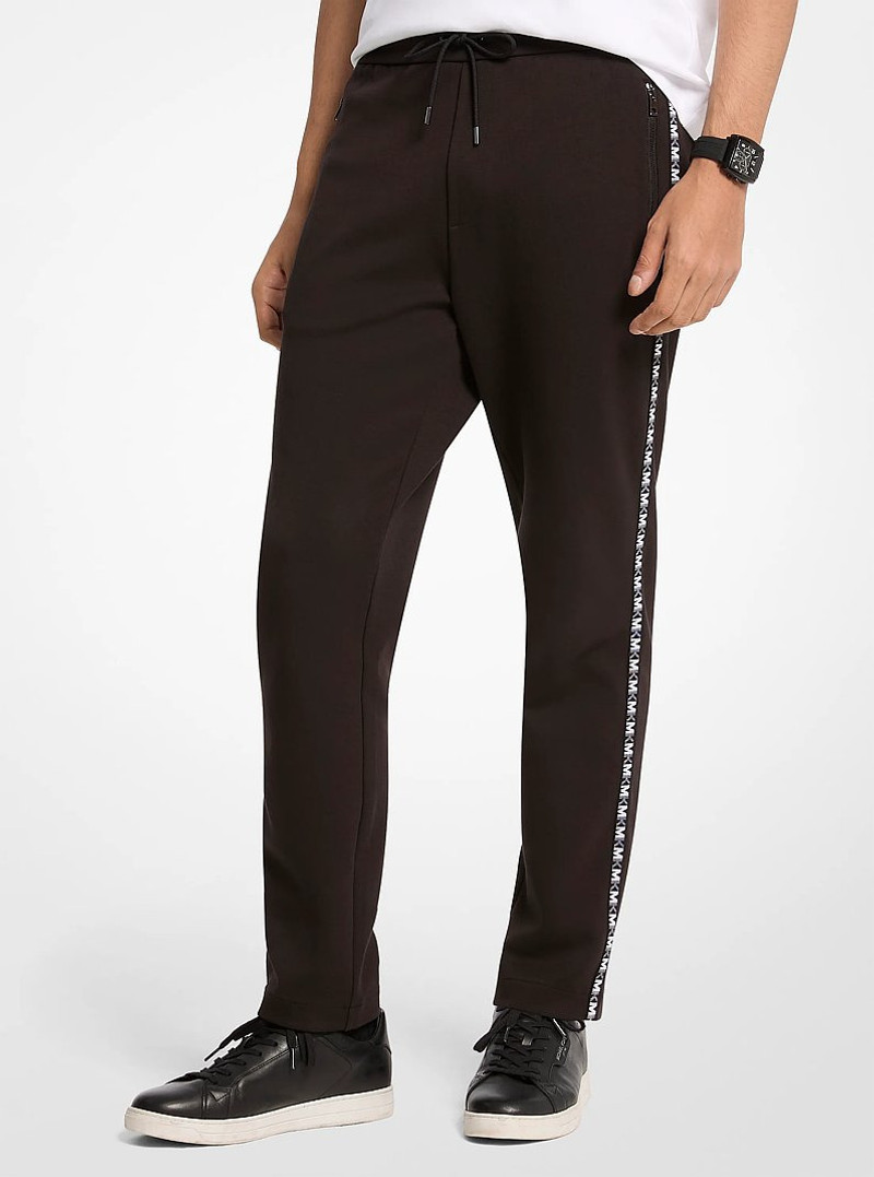Logo Tape Cotton Blend Joggers 1