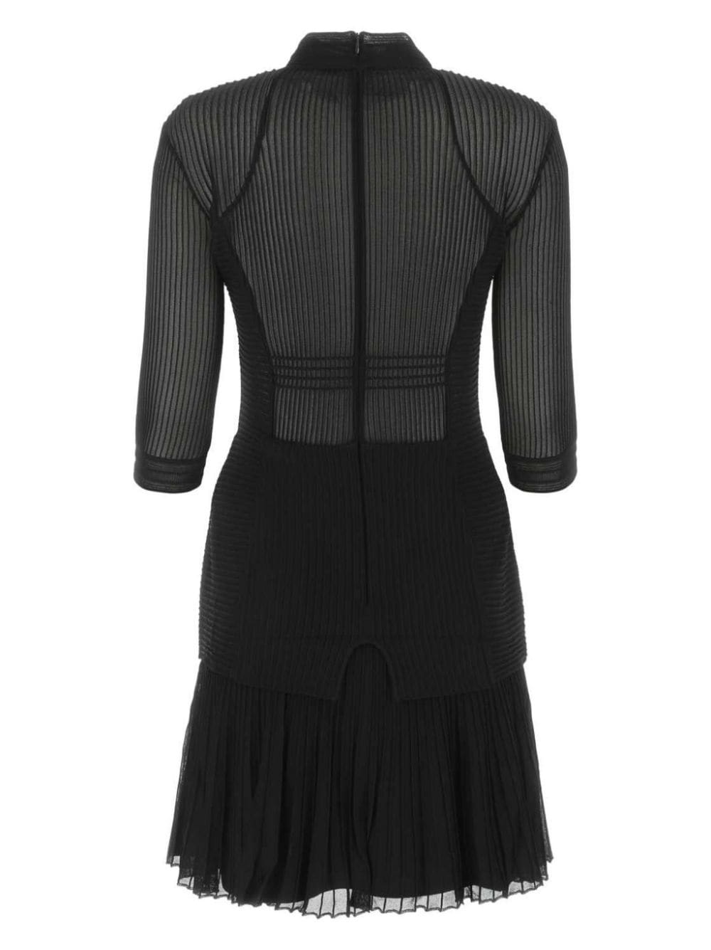 sheer-panel mini dress - 2
