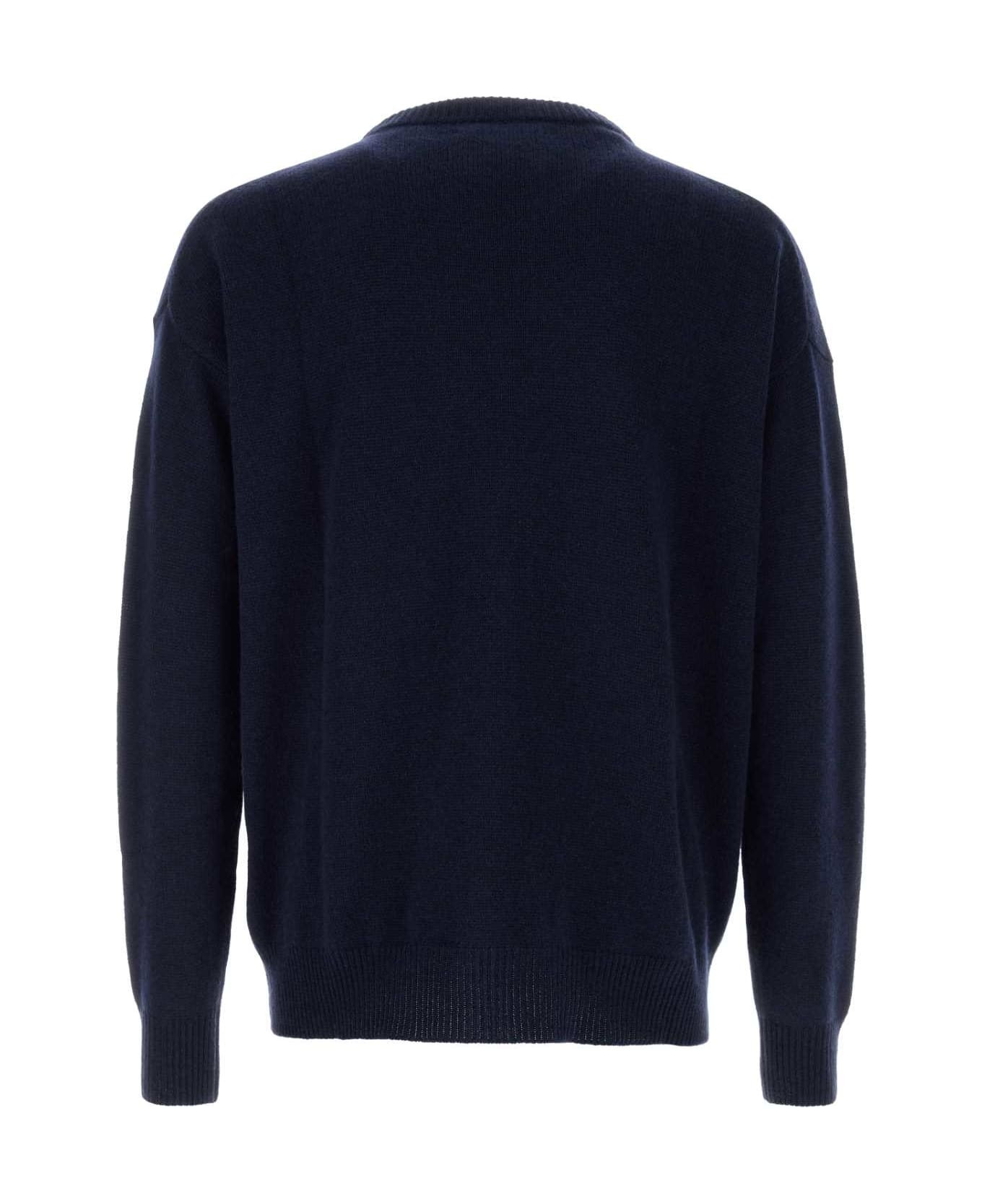 Dark Blue Cashmere Sweater - 2