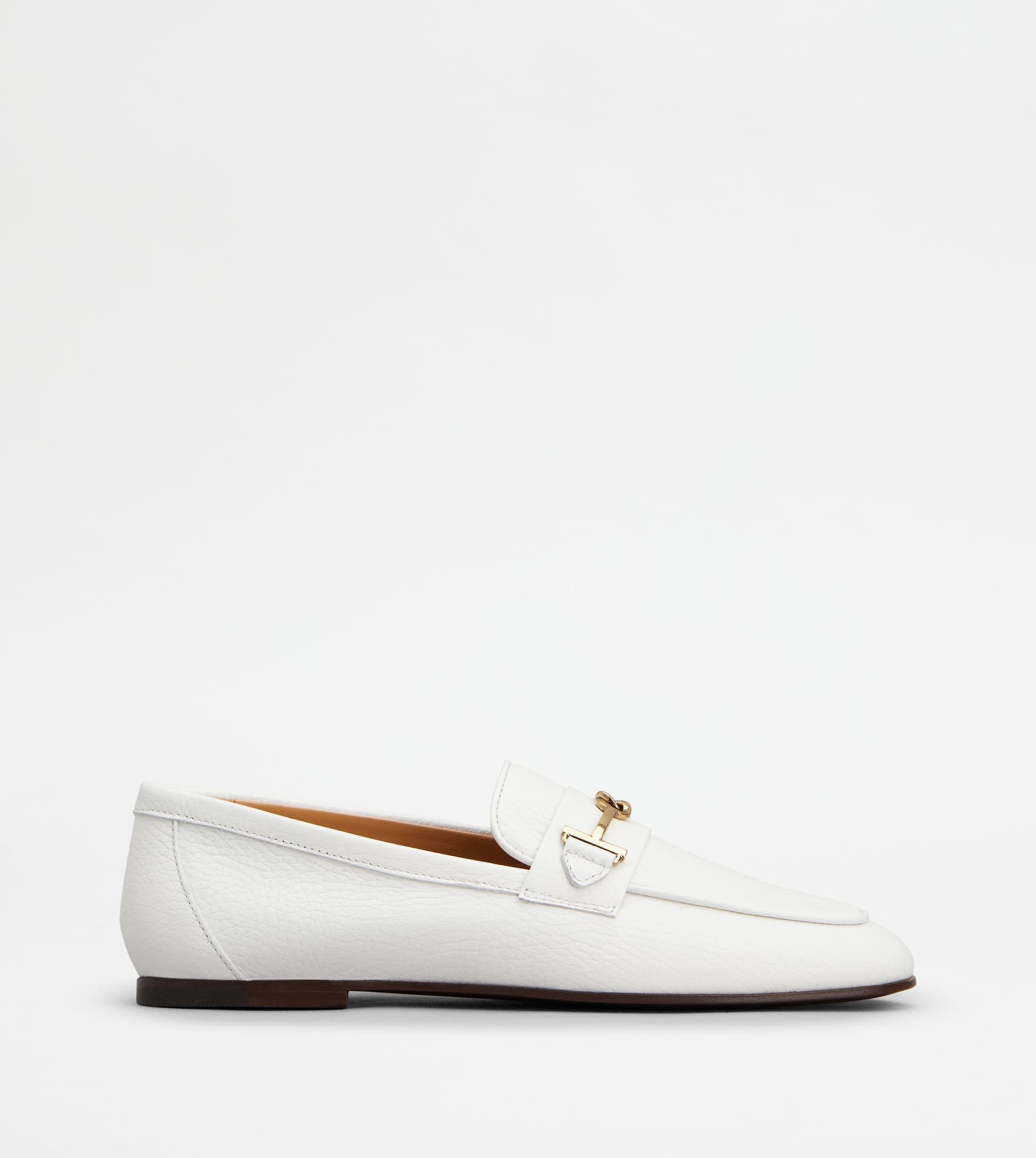 LOAFERS IN LEATHER - WHITE - 1