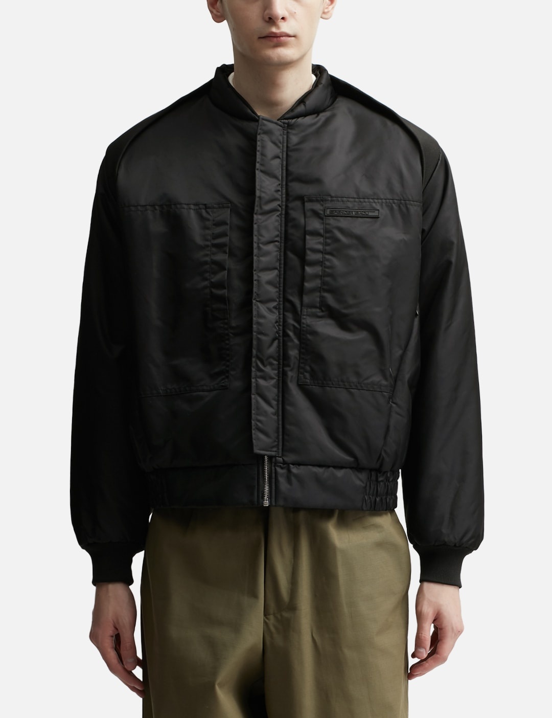 PULLED BACK BOMBER JACKET - 3