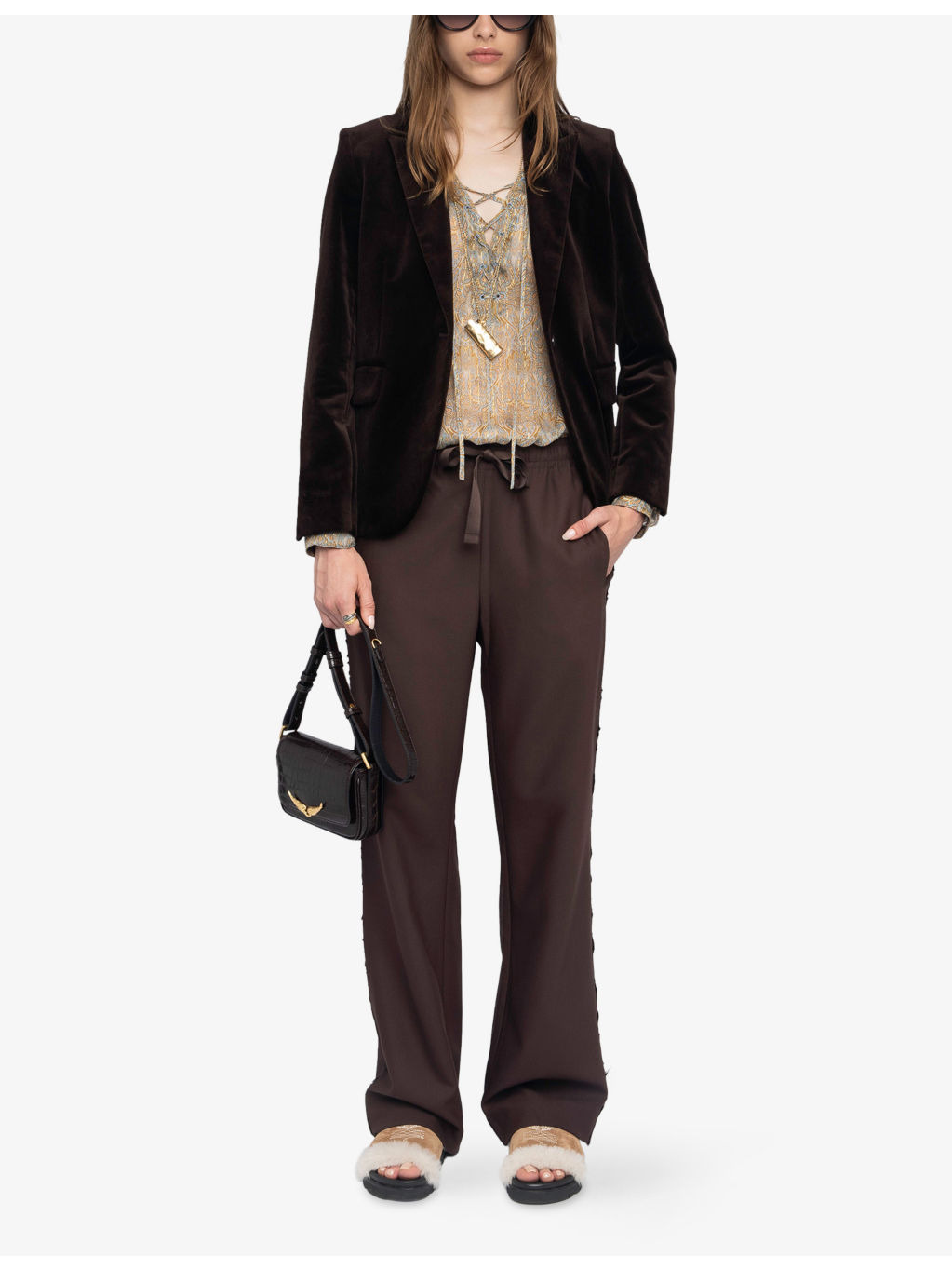 Poma Satin-Stripe Straight-Leg Low-Rise Stretch-Woven Trousers - 2