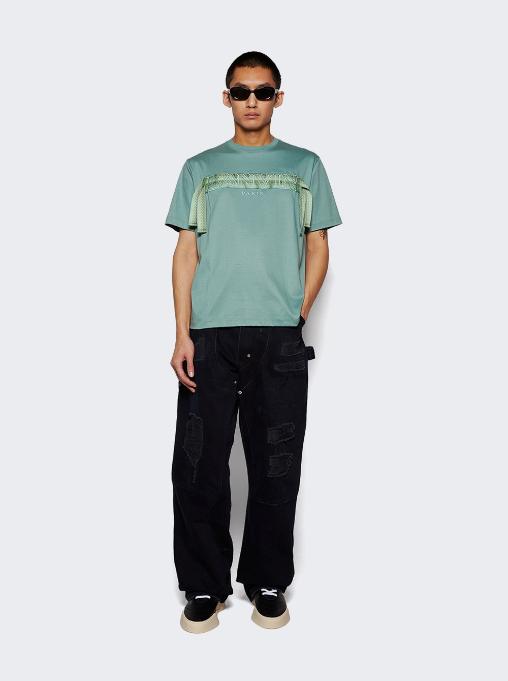 Curb Lace Tee Vert De Gris - 2