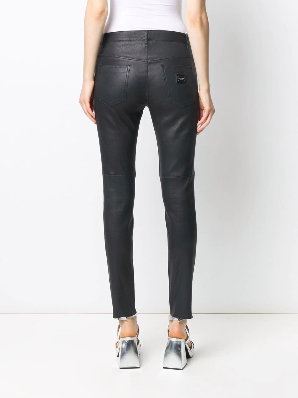 skinny leather trousers - 4