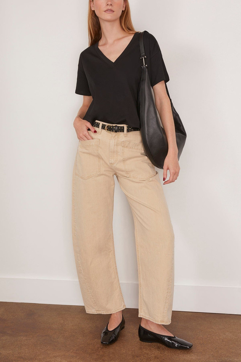 Loulou de Saison Faaa V-Neck T-Shirt in Black outlook