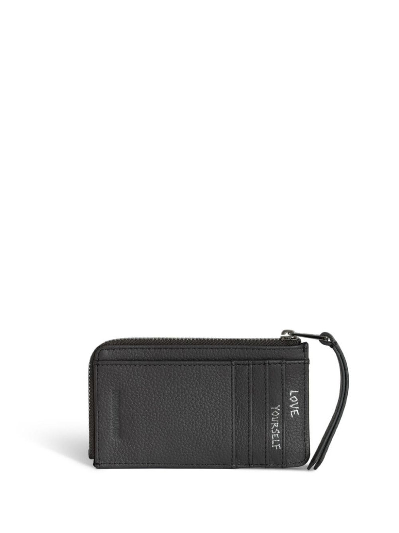 Zadig & Voltaire Wings-plaque leather cardholder outlook