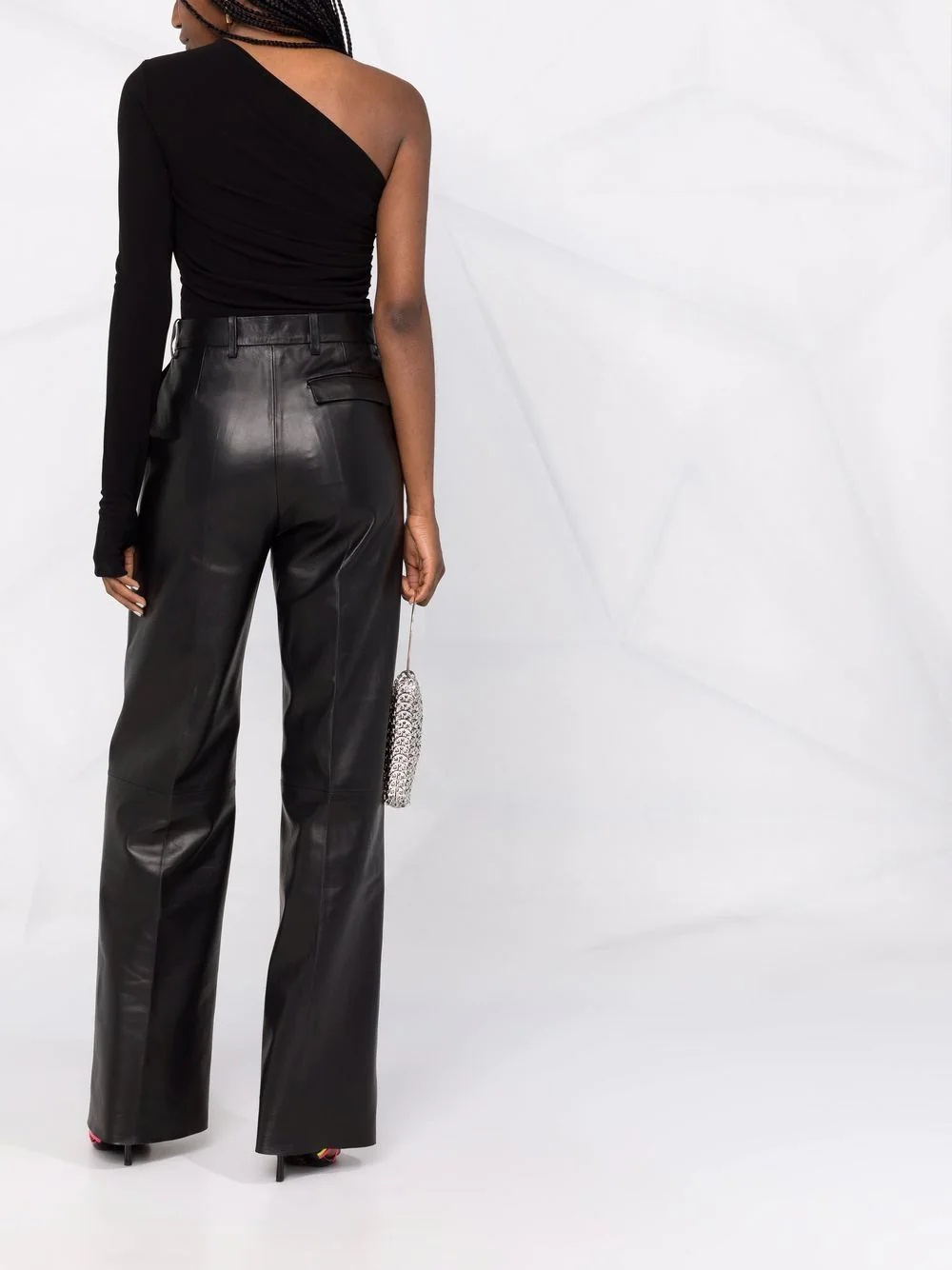 one-shoulder long-sleeve top - 4