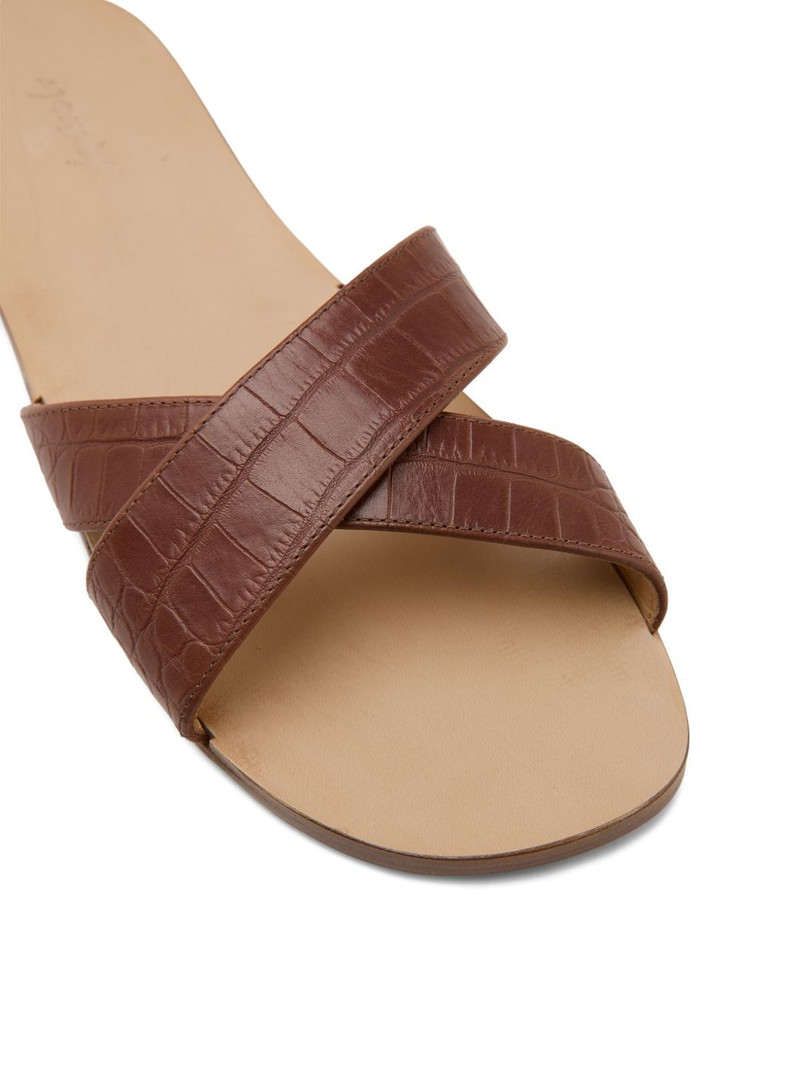 Sottile embossed crossover sandals 5