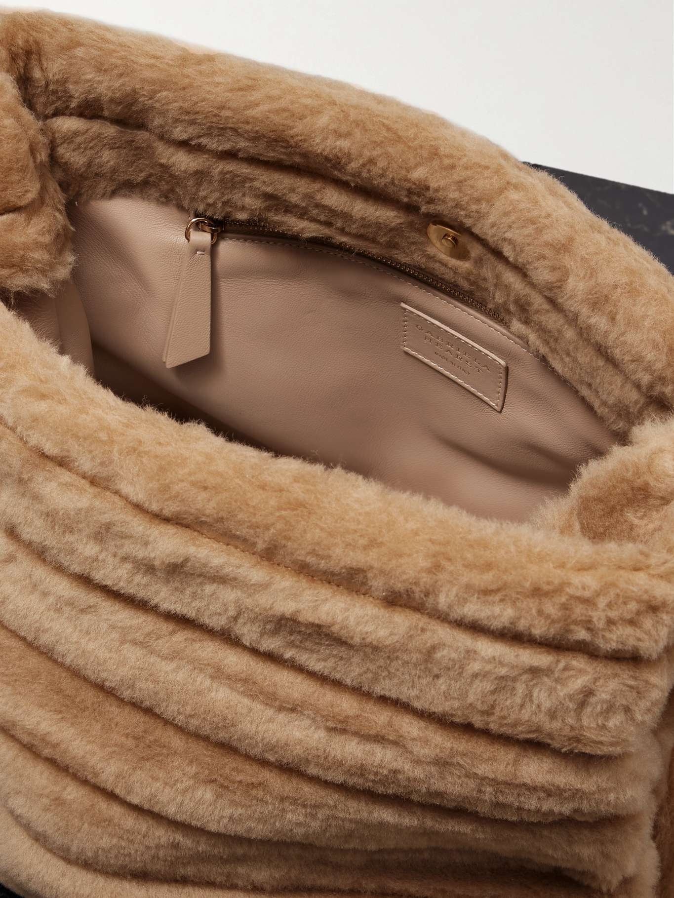 Phoebe wool, silk and cashmere-blend clutch - 5