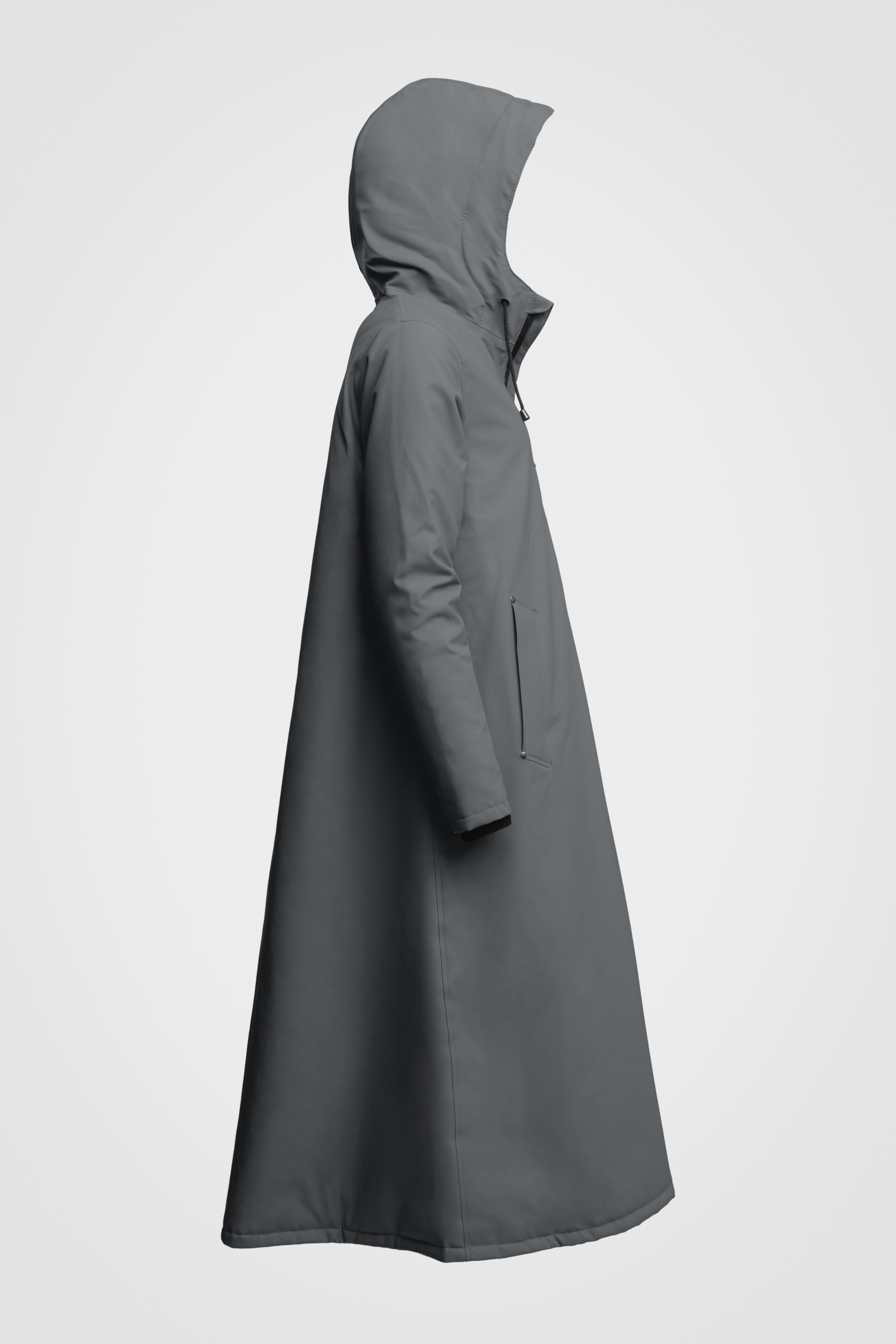 Mosebacke Long Winter Jacket Charcoal - 2