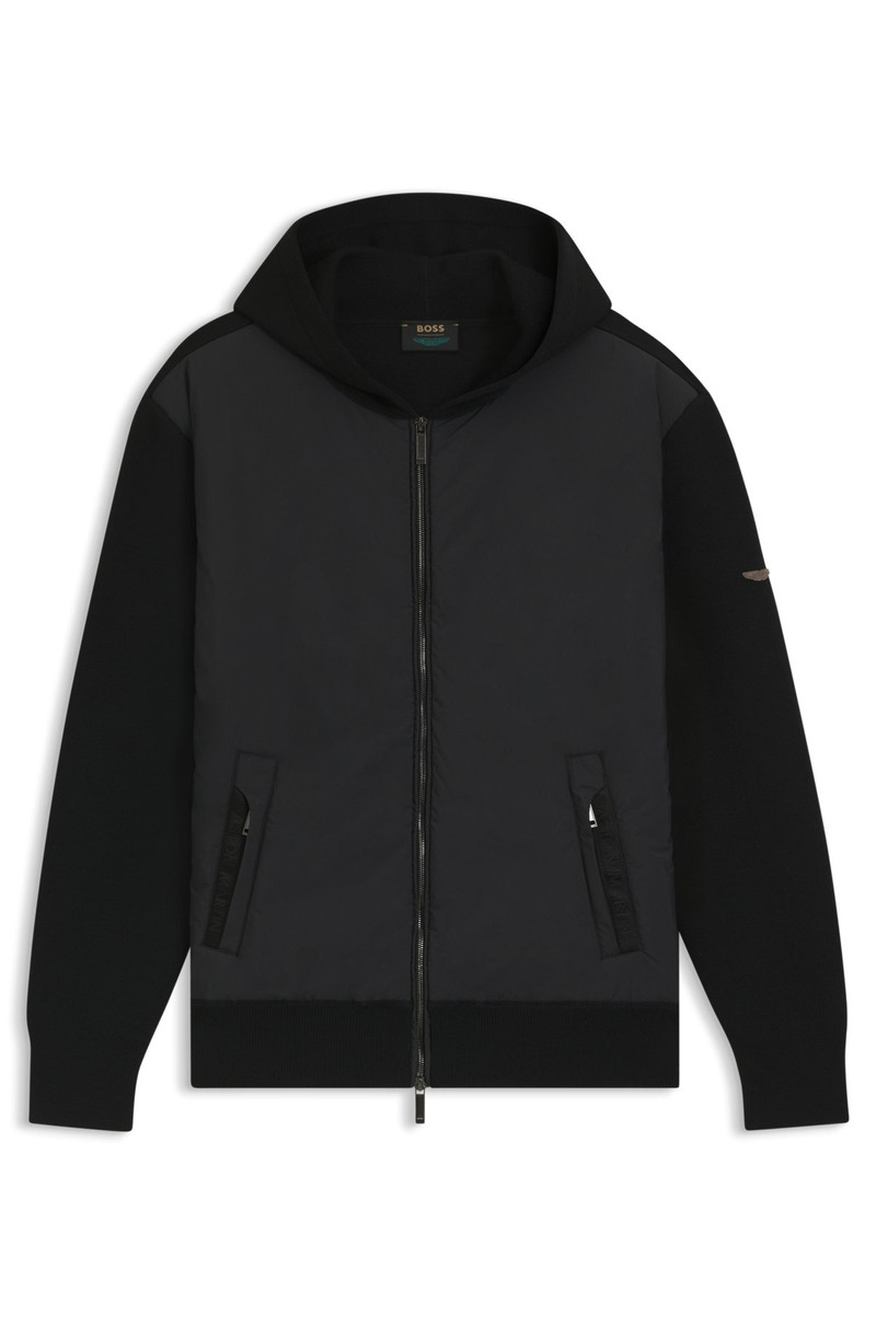 BOSS X ASTON MARTIN ZIP-UP HOODIE IN VIRGIN WOOL 1