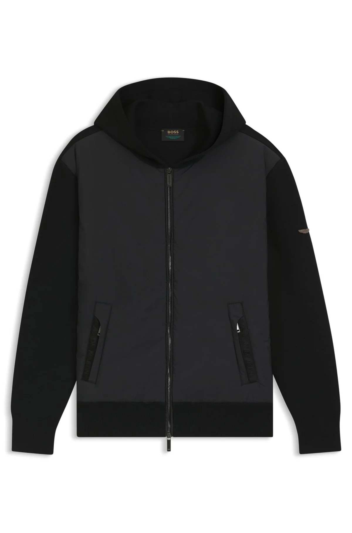 BOSS X ASTON MARTIN ZIP-UP HOODIE IN VIRGIN WOOL - 1