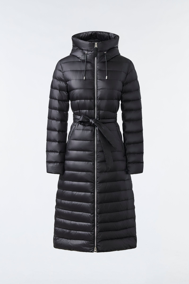 PORTIA Ultralight sateen down coat with tunnel hood for ladies 1