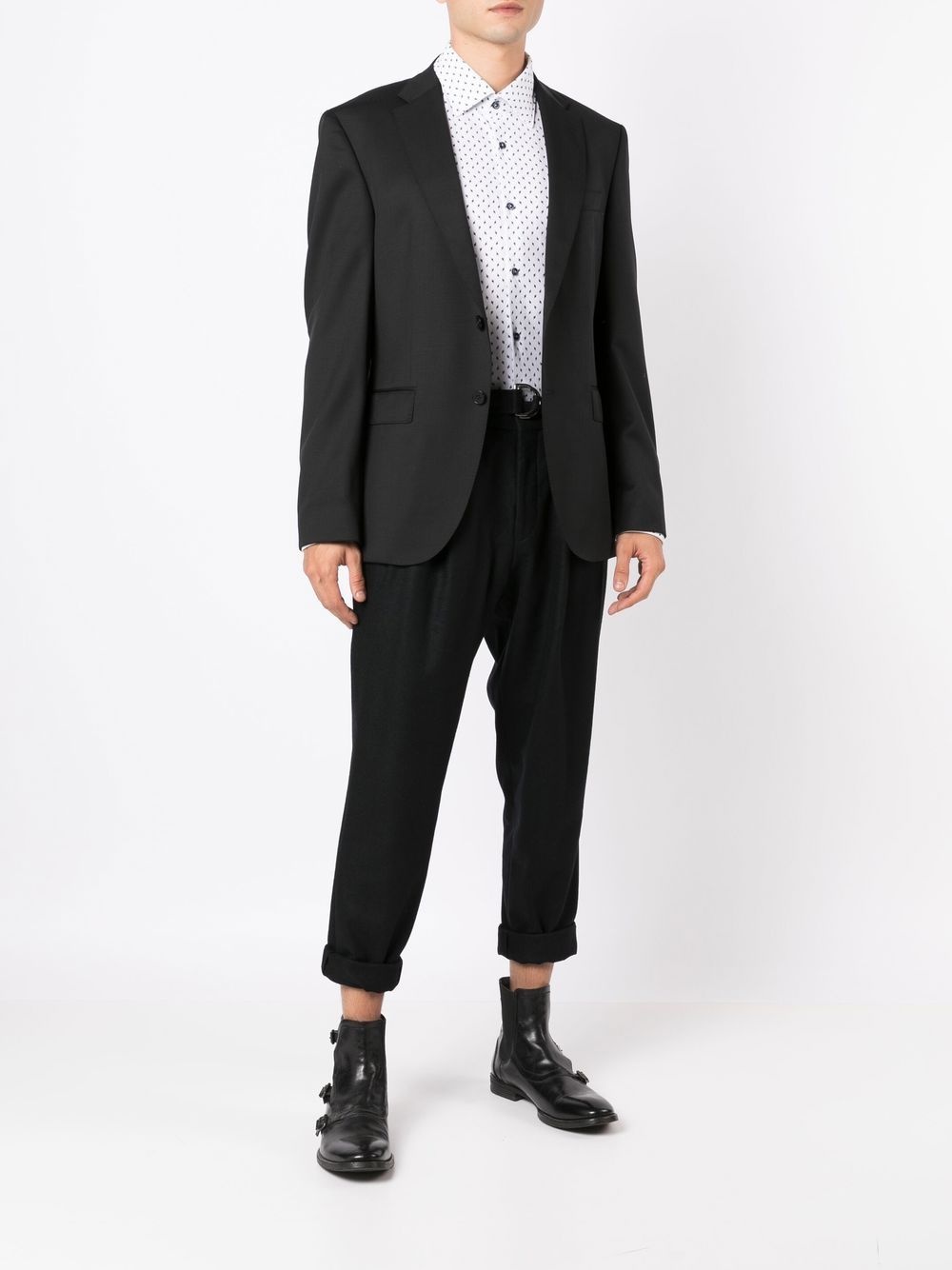 single-breasted fitted blazer - 2