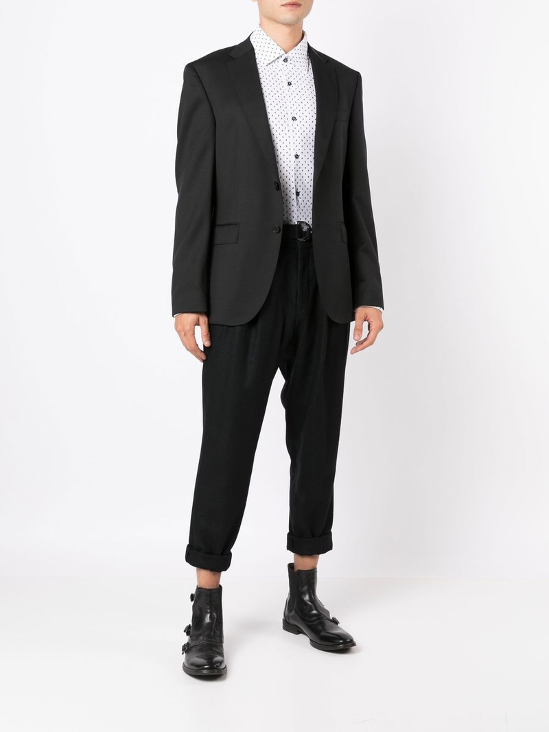 BOSS single-breasted fitted blazer outlook