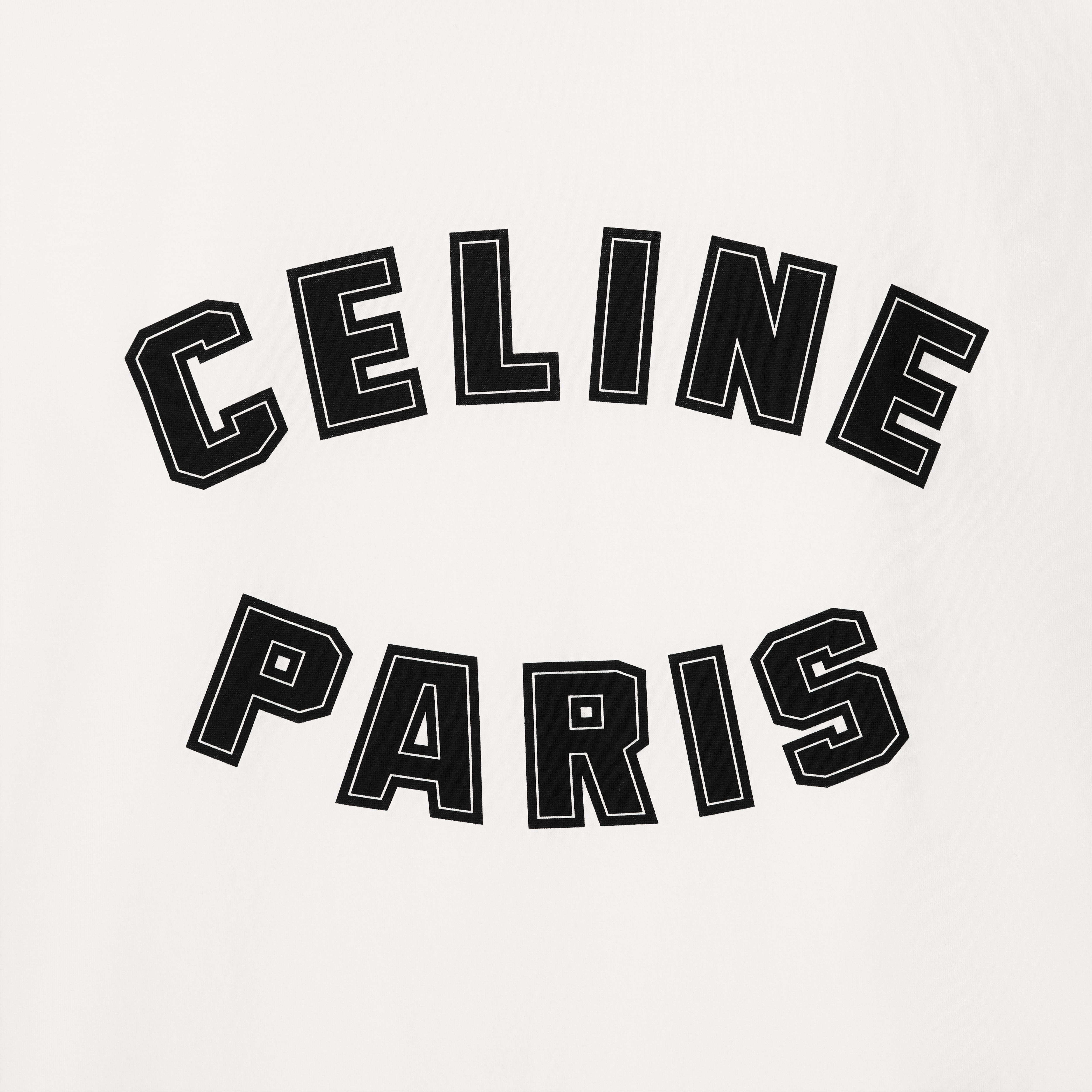 loose celine paris t-shirt in cotton jersey - 4