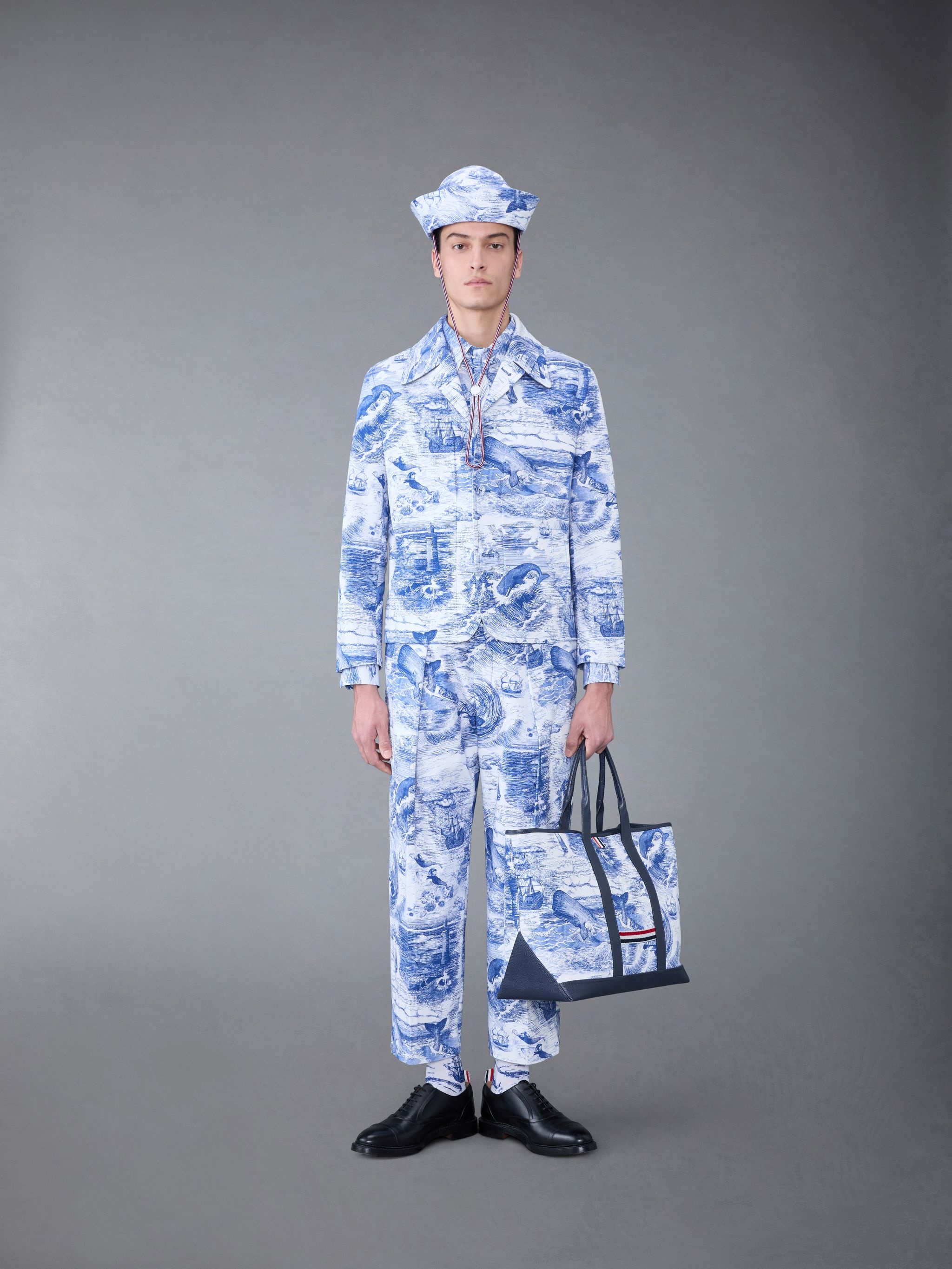 Nautical Toile Poplin Straight Fit Shirt - 5