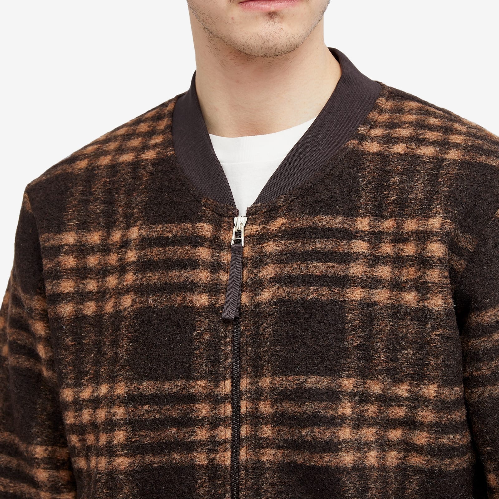 Universal Works Duke Fleece Zip Bomber Jacket - 5