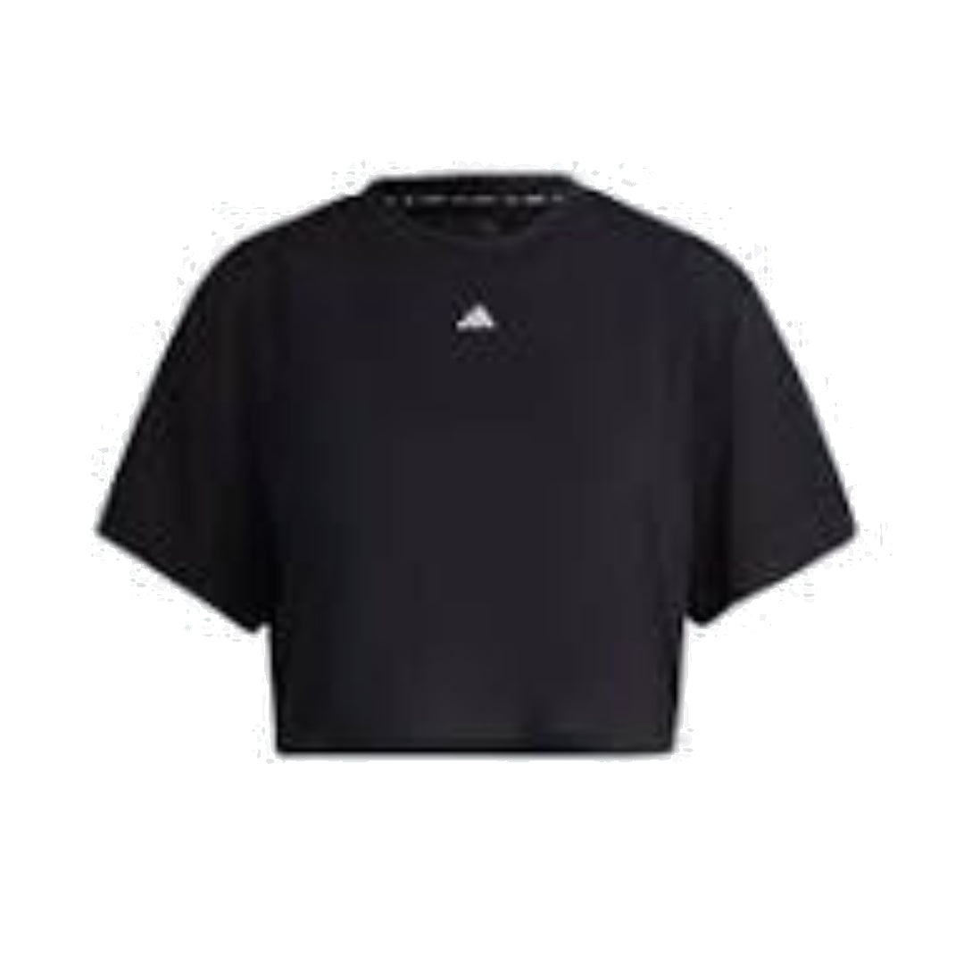 (WMNS) adidas Studio T-Shirt Asia Sizing 'Black' HN5549 - 1