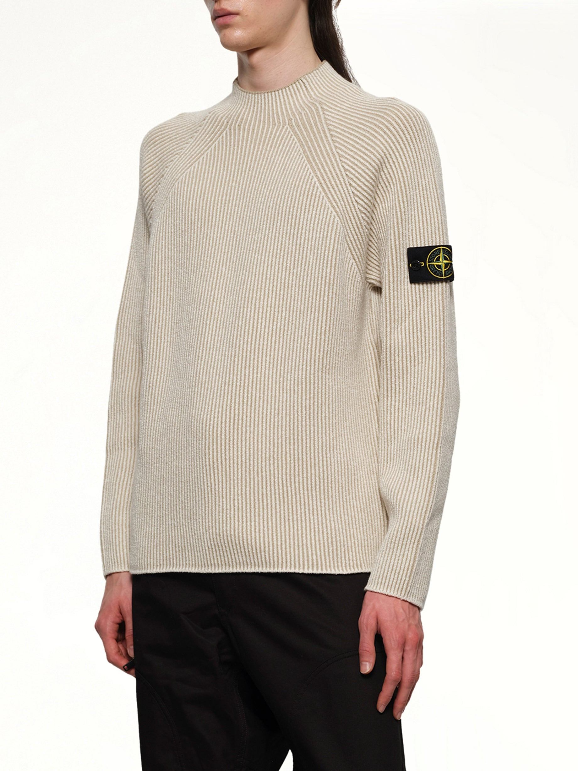 510002 Wool Crew Neck Sweater in Ivory - 6