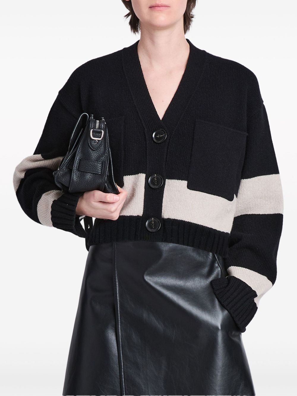 Sofia striped wool-blend cardigan - 6