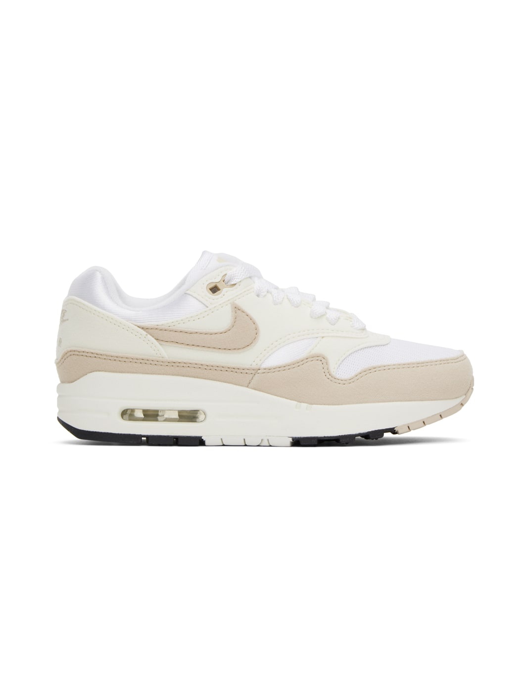 White & Beige Air Max 1 Sneakers - 1