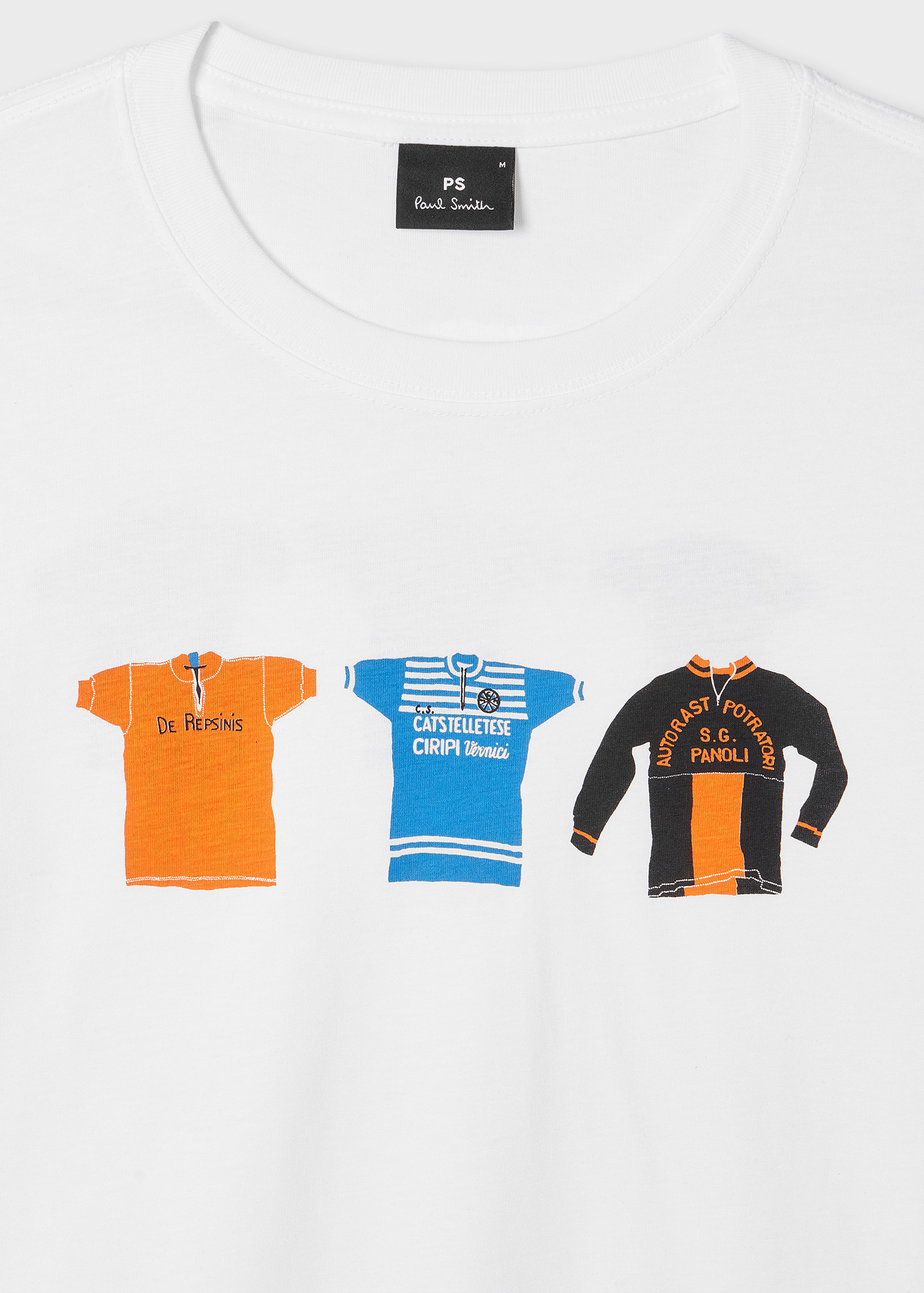 White 'Cycle Jerseys' Print T-Shirt - 2