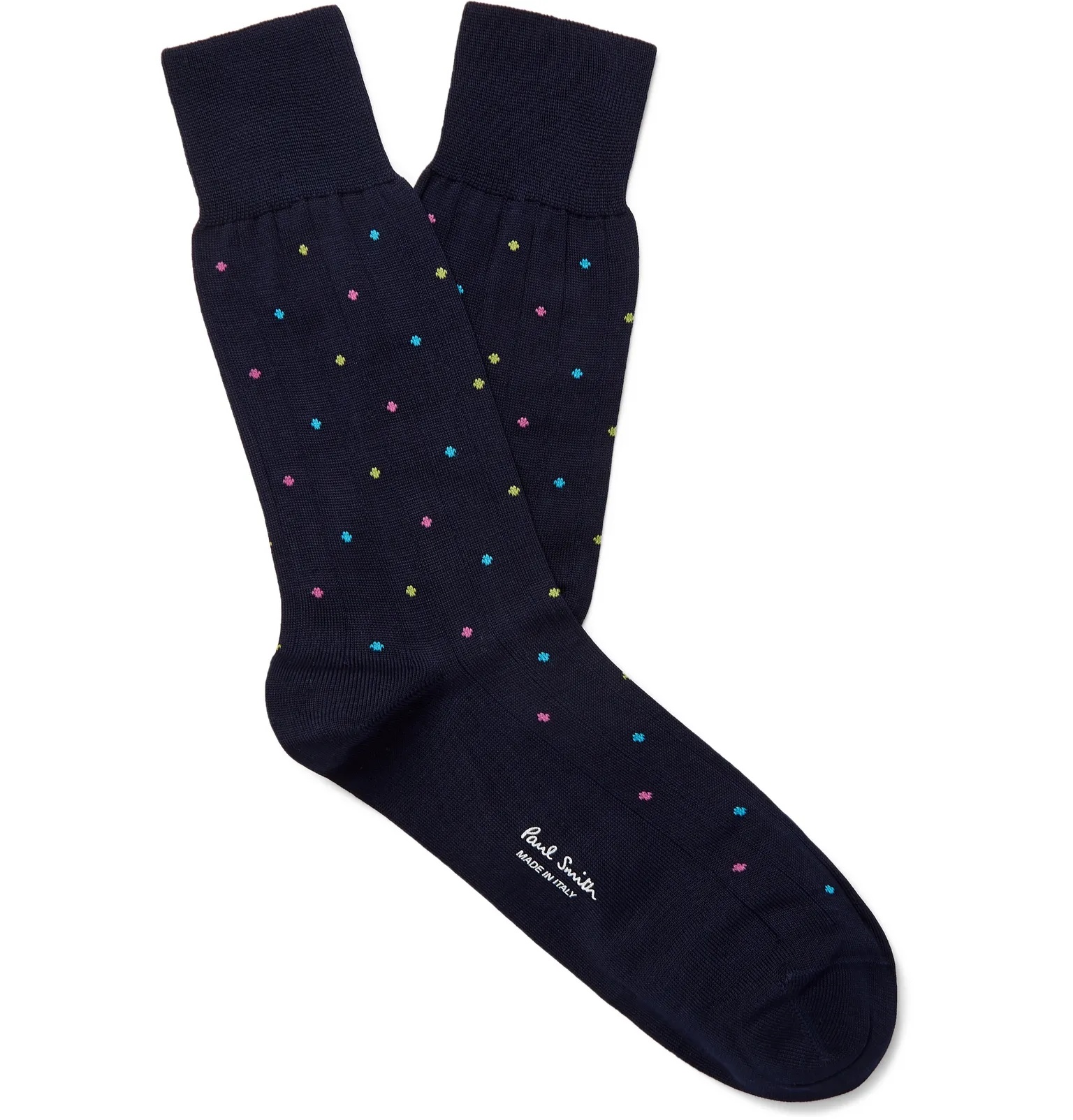 Stretch Cotton-Blend Jacquard Socks - 1