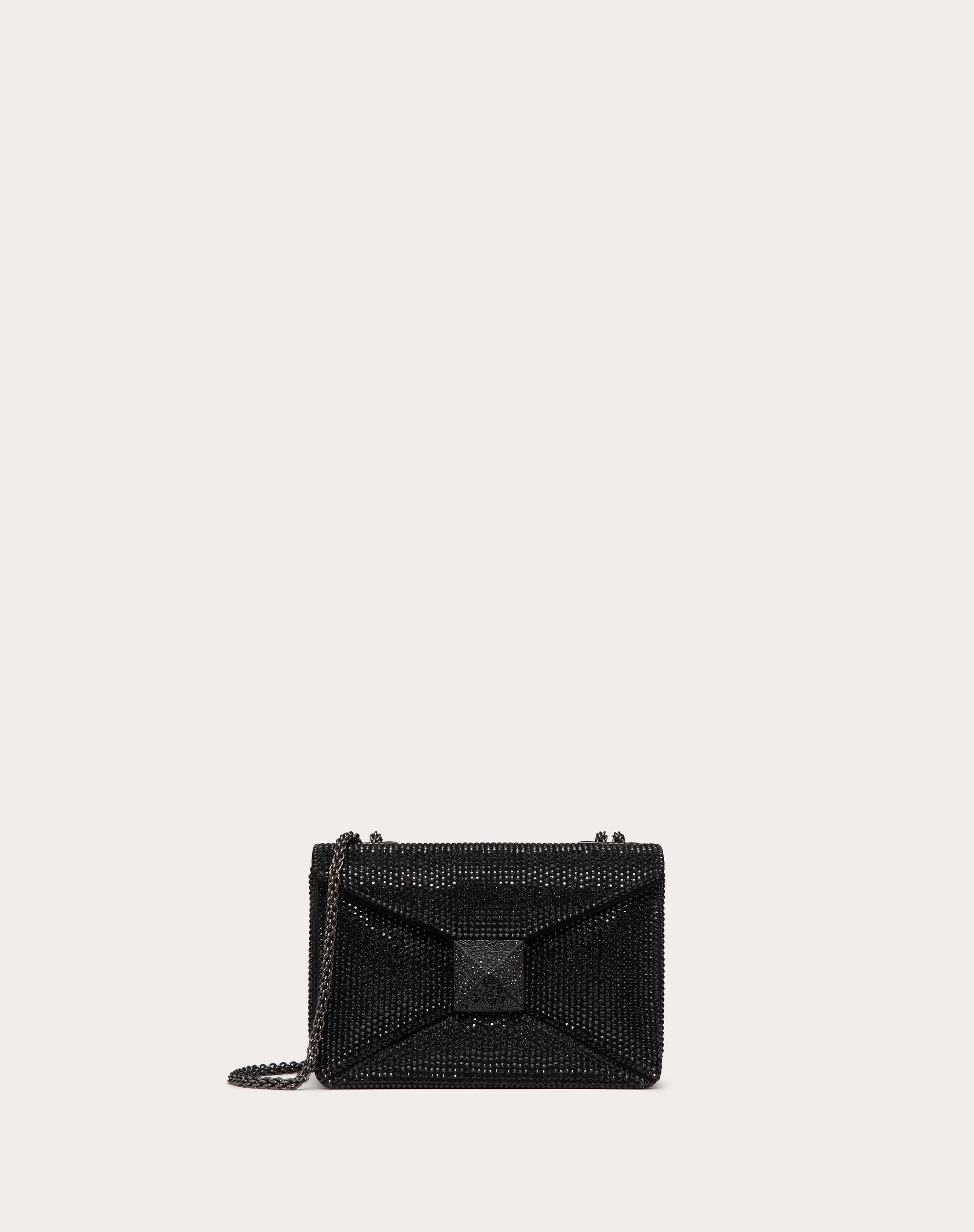 Valentino Garavani Small One Stud Crystal-Embellished Shoulder Bag