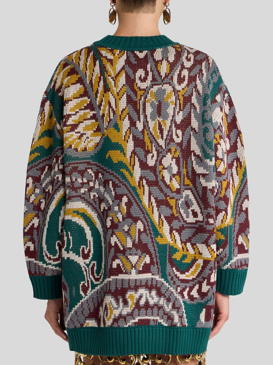 PAISLEY JACQUARD SWEATER IN WOOL - 5