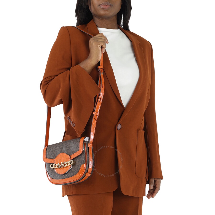 Michael Kors - Michael Kors Hally Signature Logo-print Saddle Crossbody Bag - 3