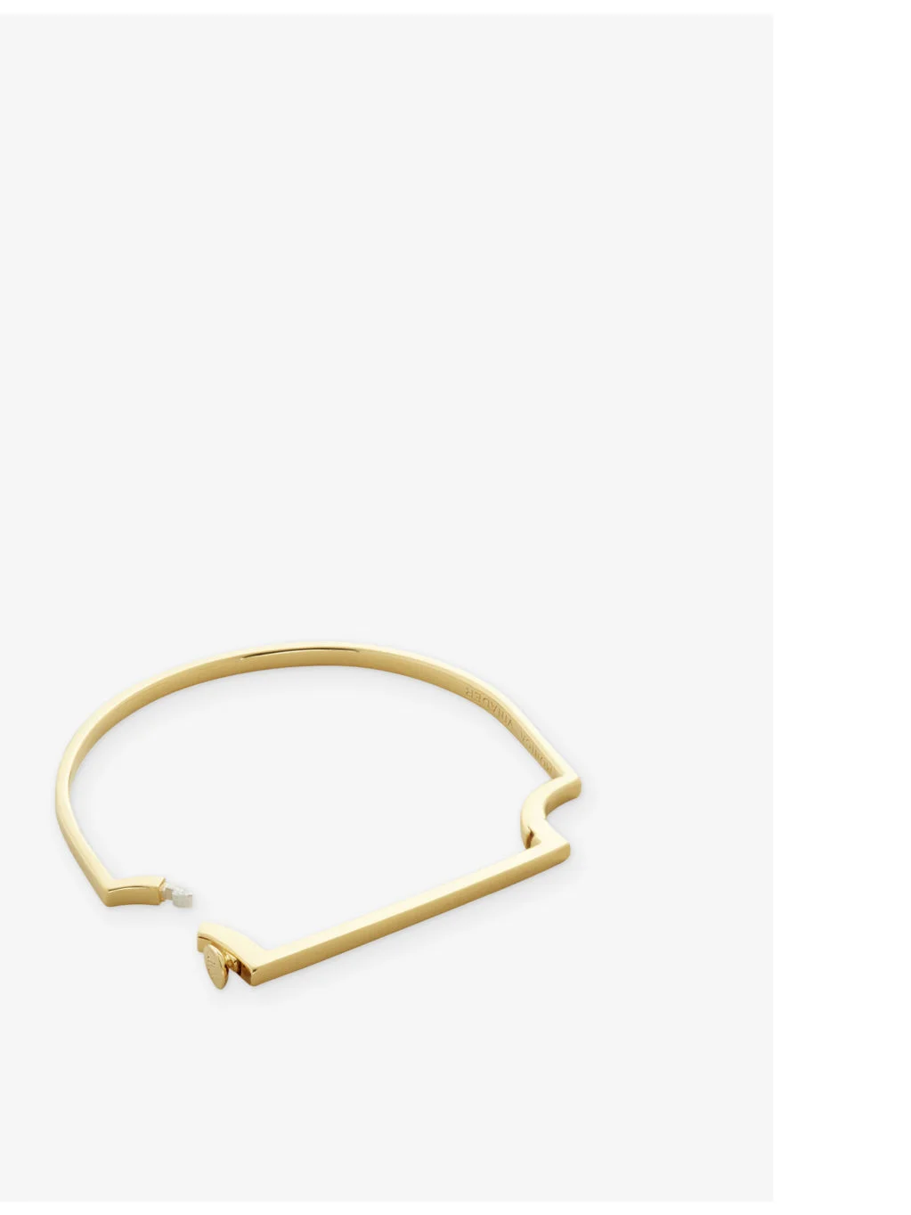 Signature skinny 18ct yellow gold-plated vermeil bangle bracelet - 1