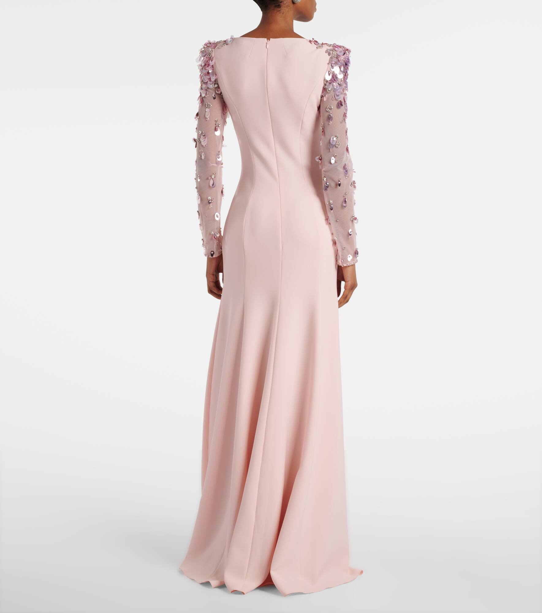 Embellished crêpe gown - 3