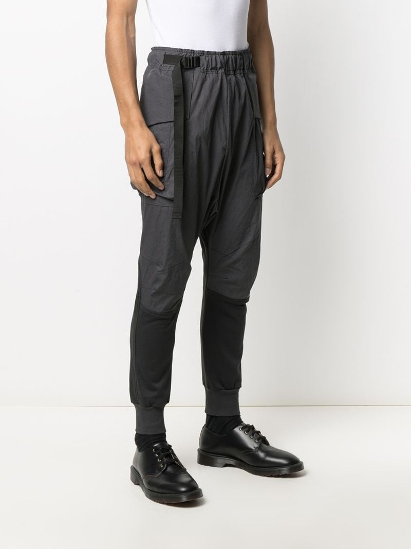 panelled cotton track pants - 3