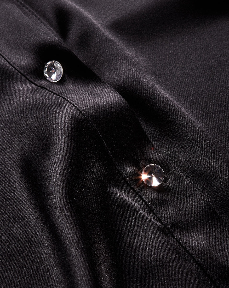 MONIQUE SILK BUTTON-DOWN SHIRT - 5