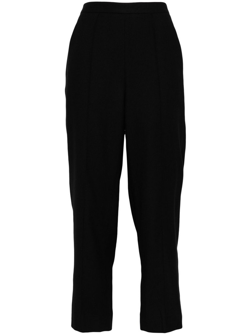 brushed mid-rise trousers 1