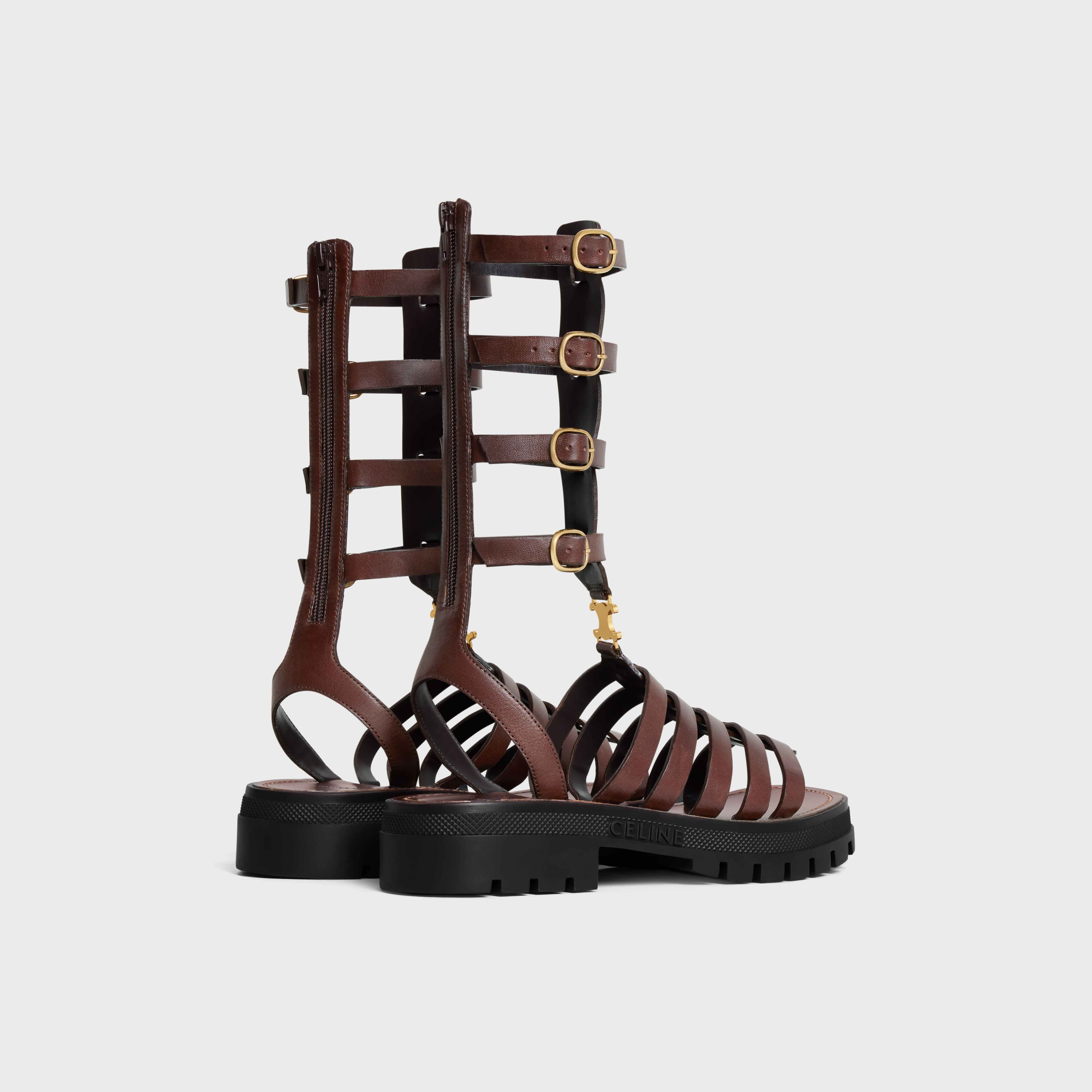 CLEA TRIOMPHE GLADIATOR MID SANDAL in CALFSKIN & VEGETAL TANNING - 3