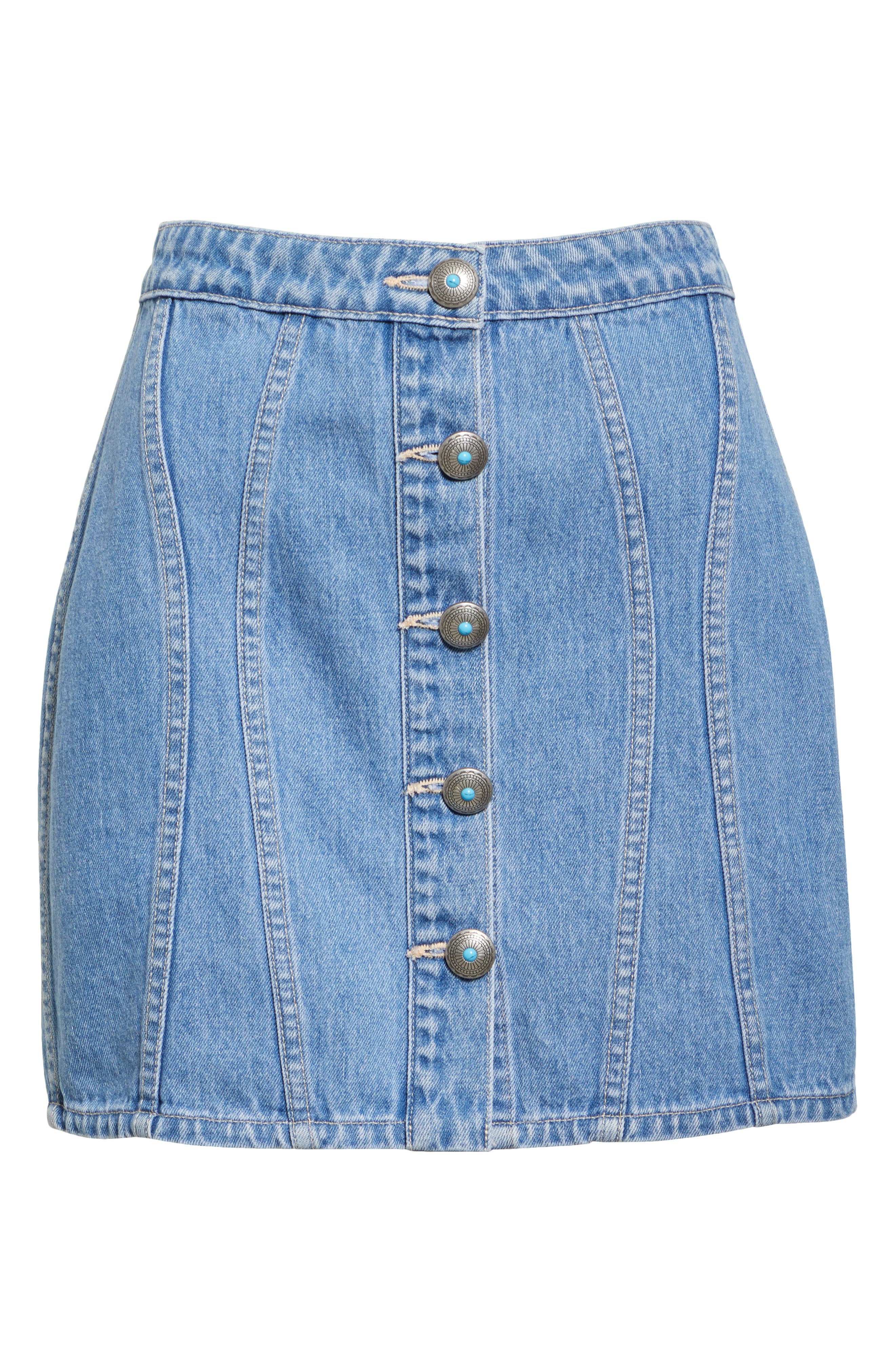 L'AGENCE Phia Seamed Denim Miniskirt in Hartland at Nordstrom - 6