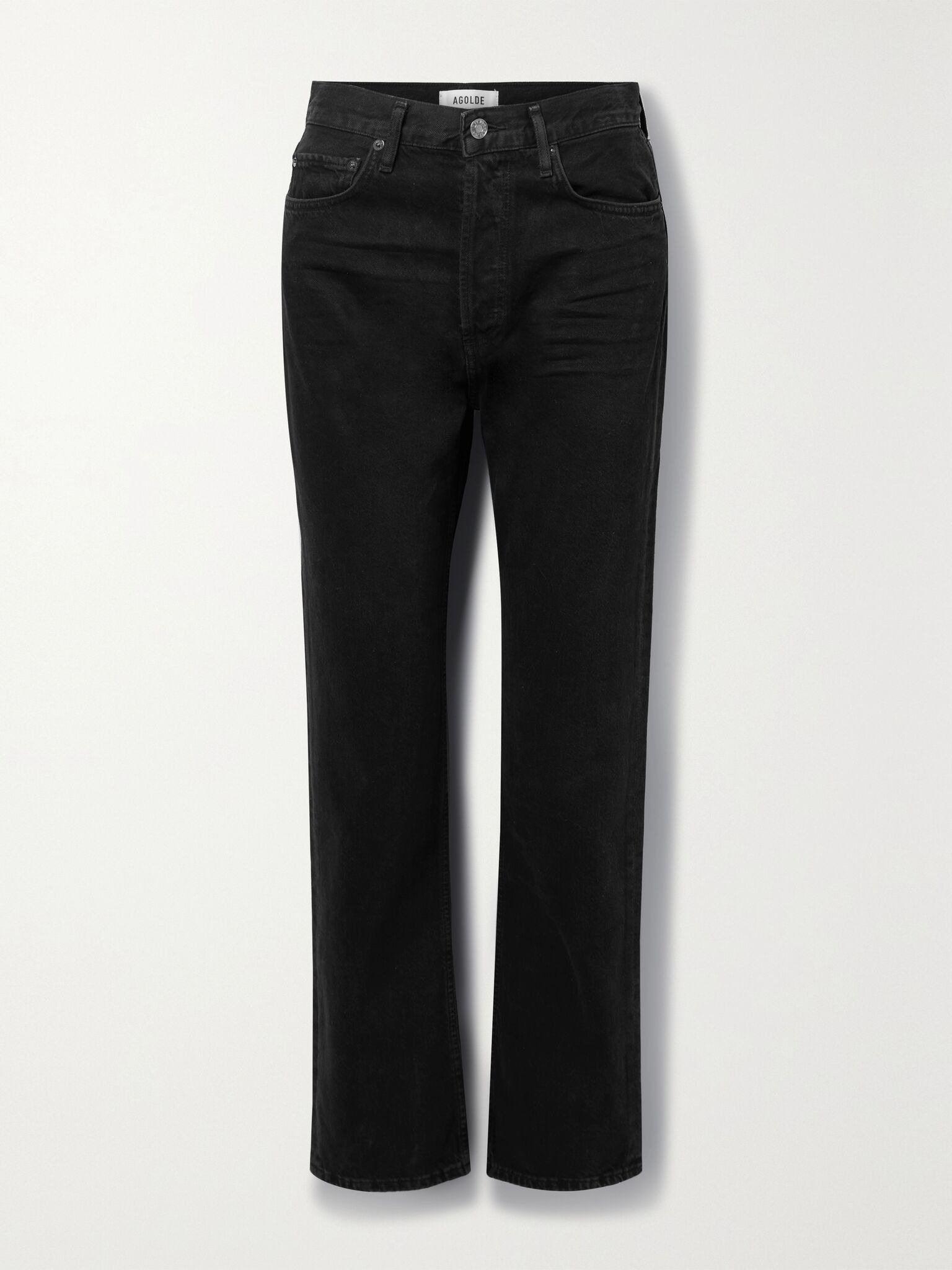 '90s Pinch Waist high-rise straight-leg recycled jeans Black - 1
