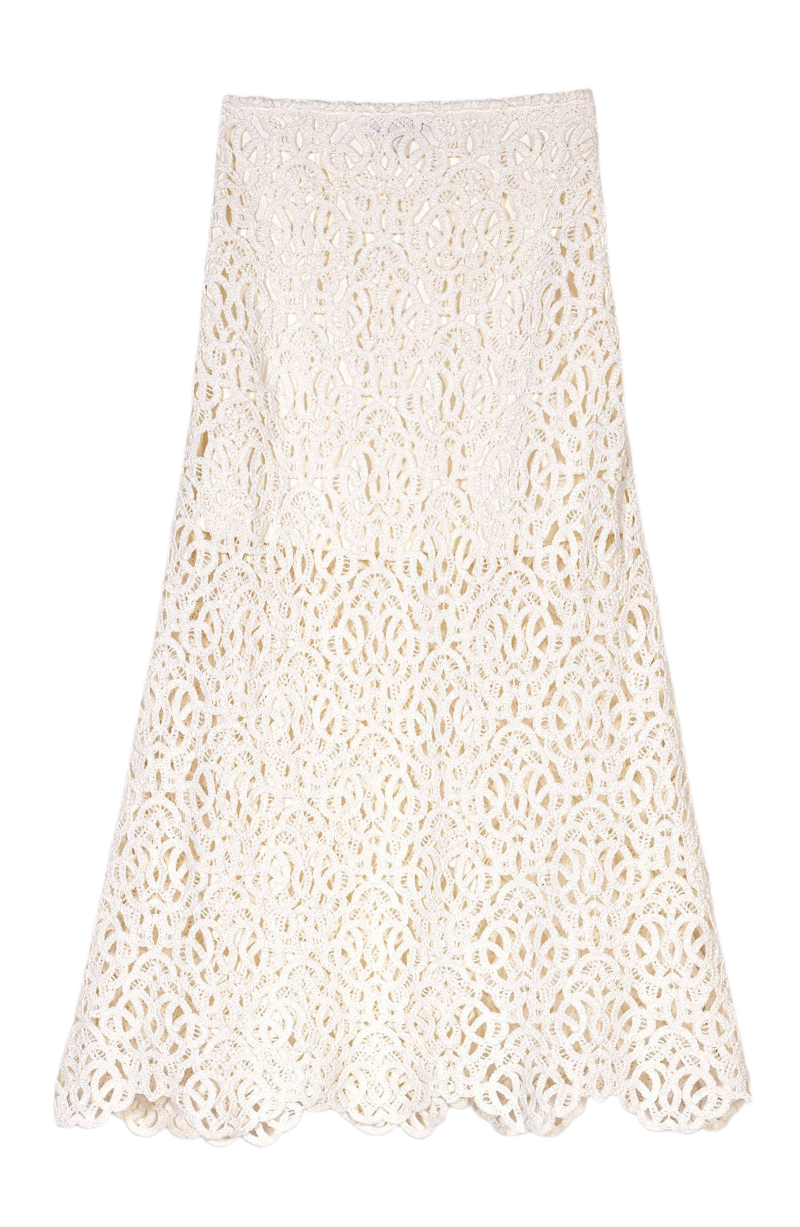 maje Long crochet skirt in Ecru at Nordstrom - 5