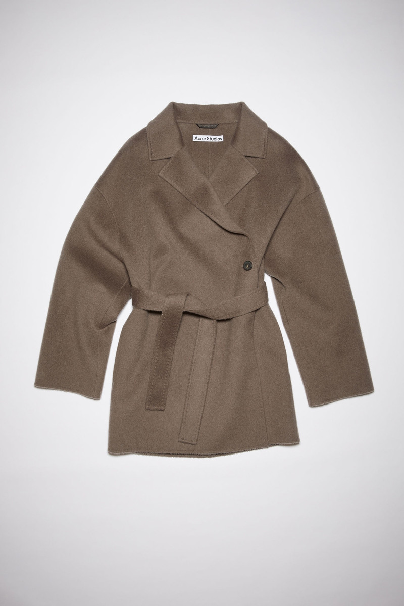 Belted wool coat - Fox grey 6