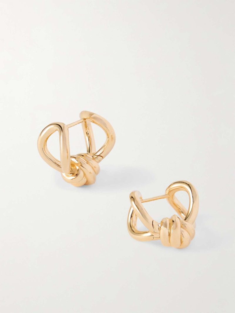 Knot gold-plated silver earrings 1