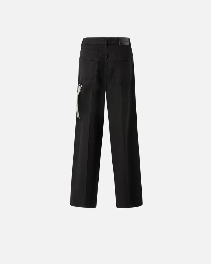 PINKO LOOSE WIDE-LEG TROUSERS WITH JEWEL CHAIN outlook