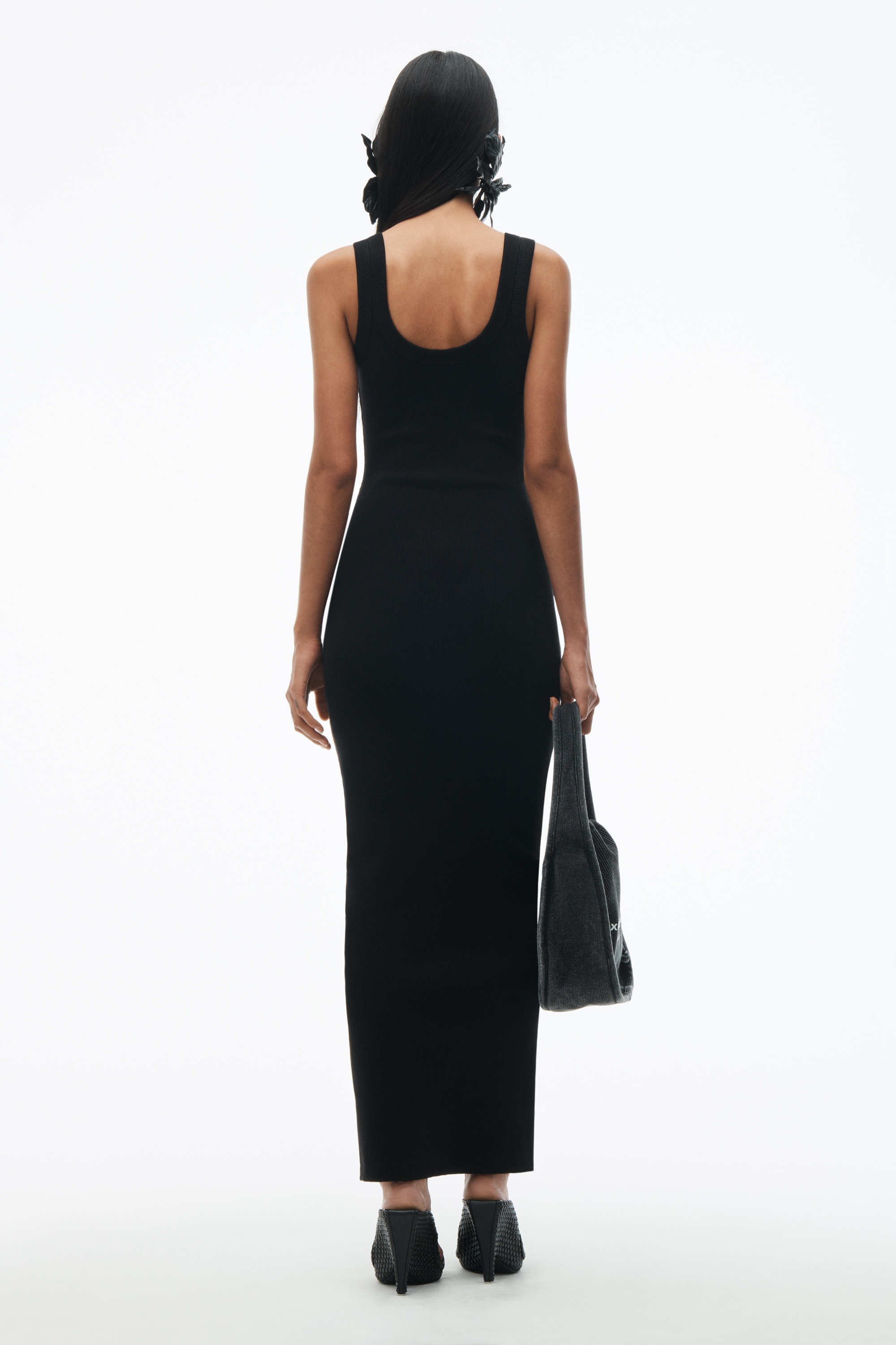 Logo Rib-Knit Tank Maxi Dress - 4