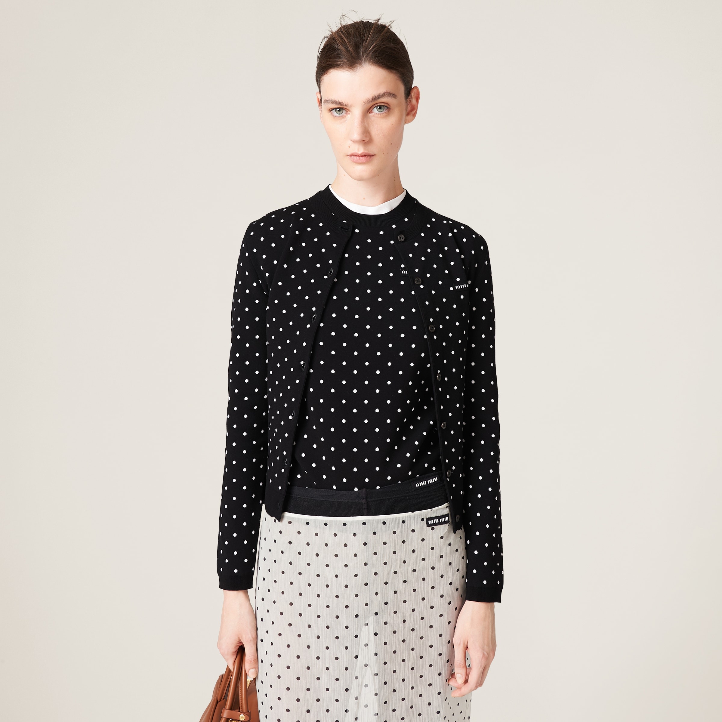 Miu Miu Polka-dot viscose sweater | REVERSIBLE