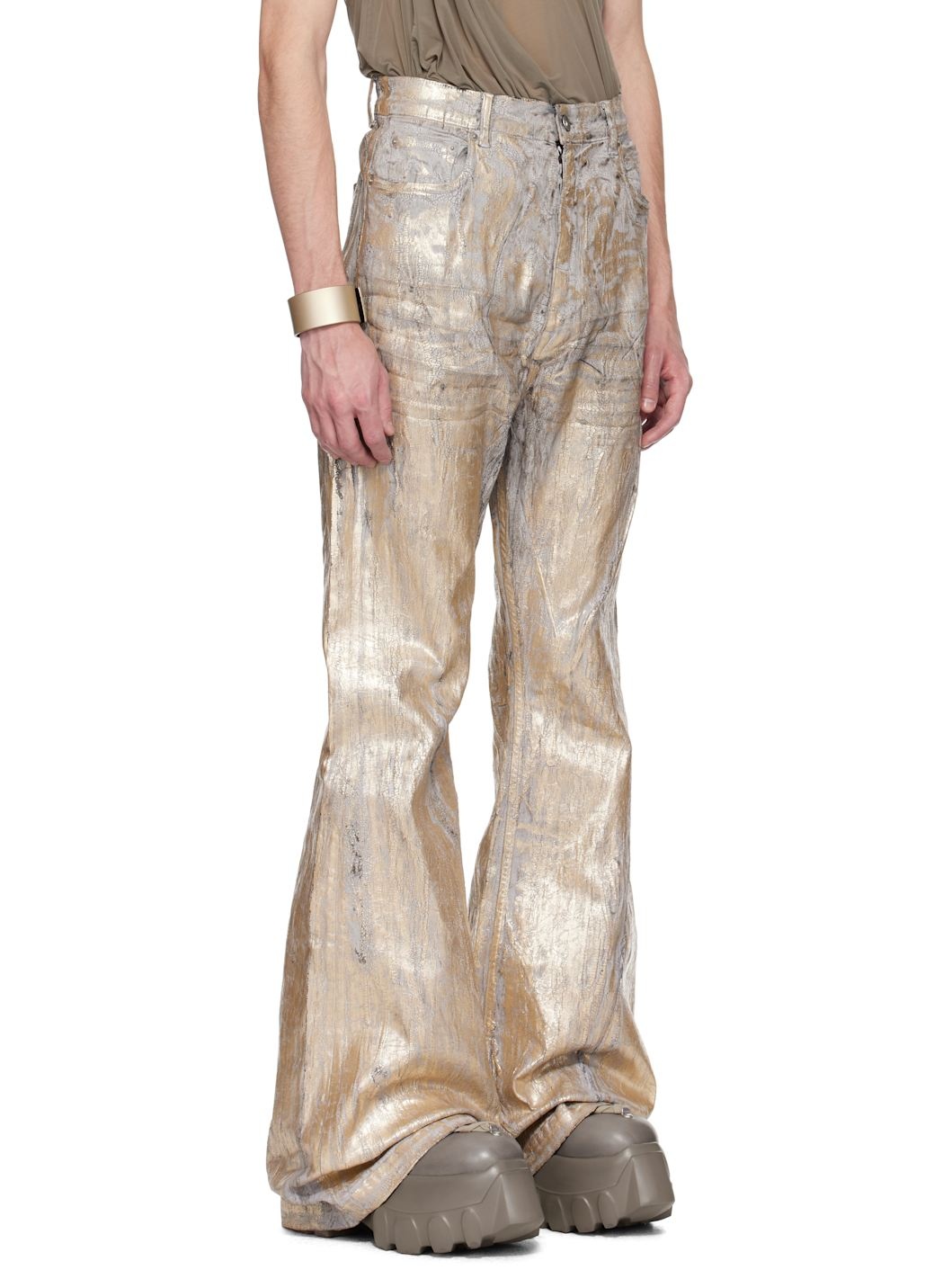 Gold Hollywood Bolan Bootcut Jeans - 2