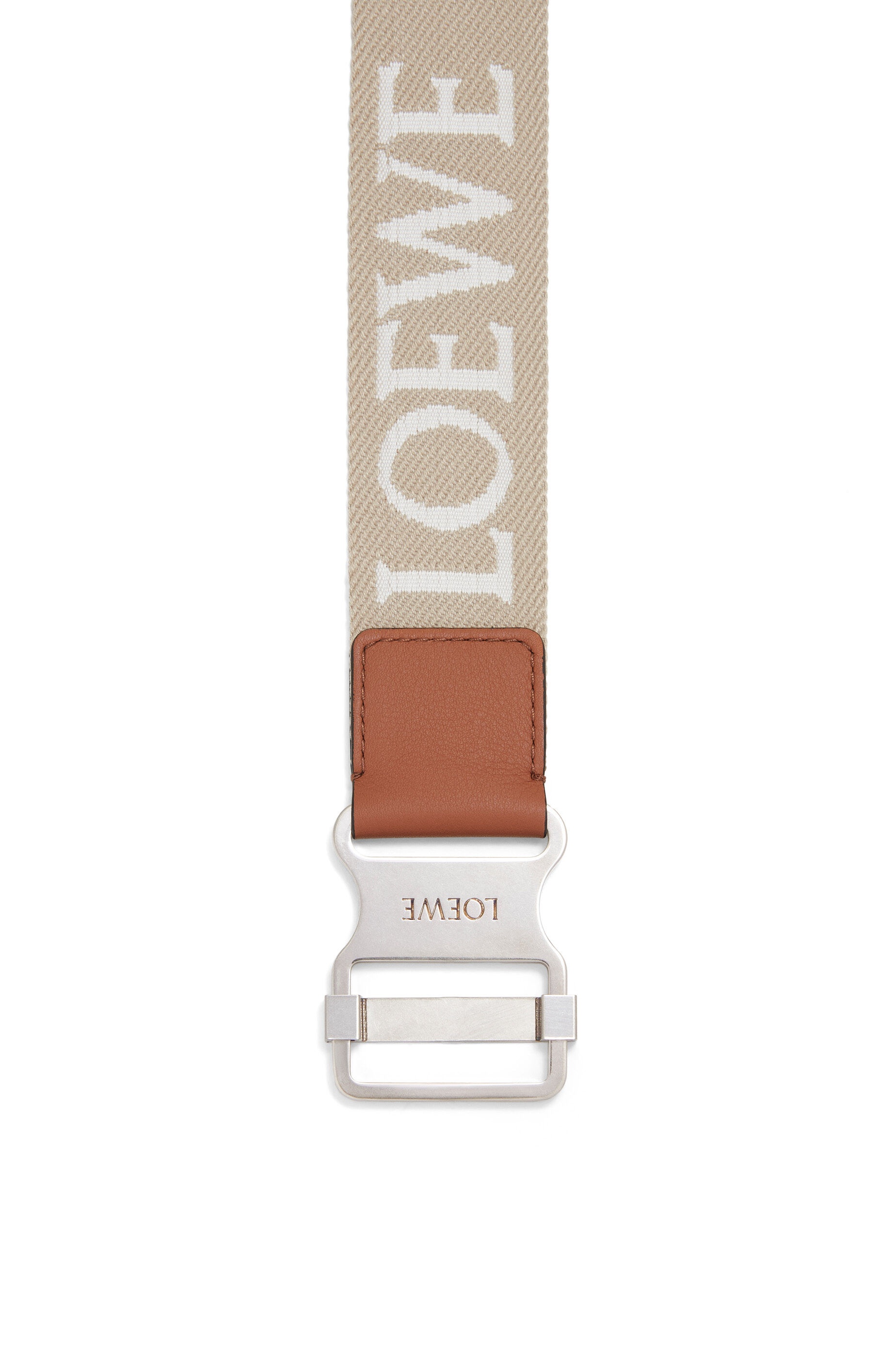 Slider buckle belt in webbing and calfskin - 2