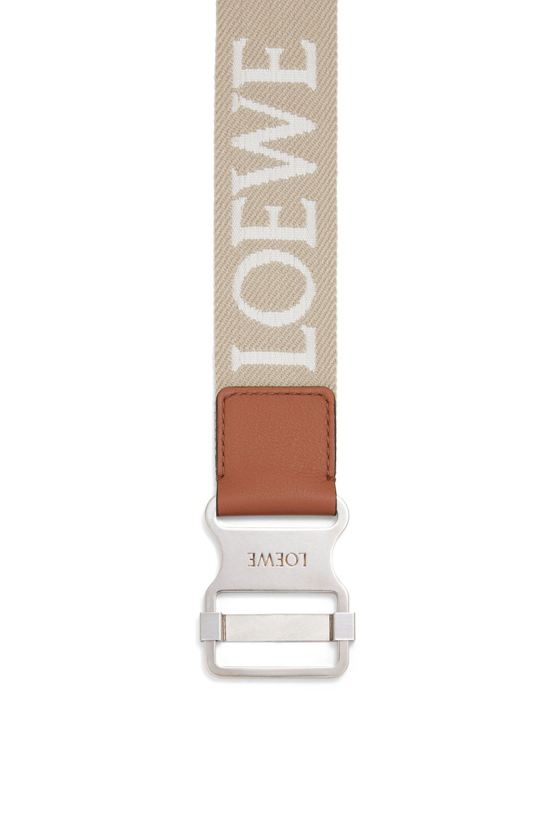 Loewe Slider buckle belt in webbing and calfskin outlook