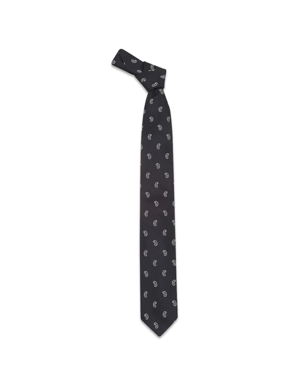 paisley-print silk tie - 1